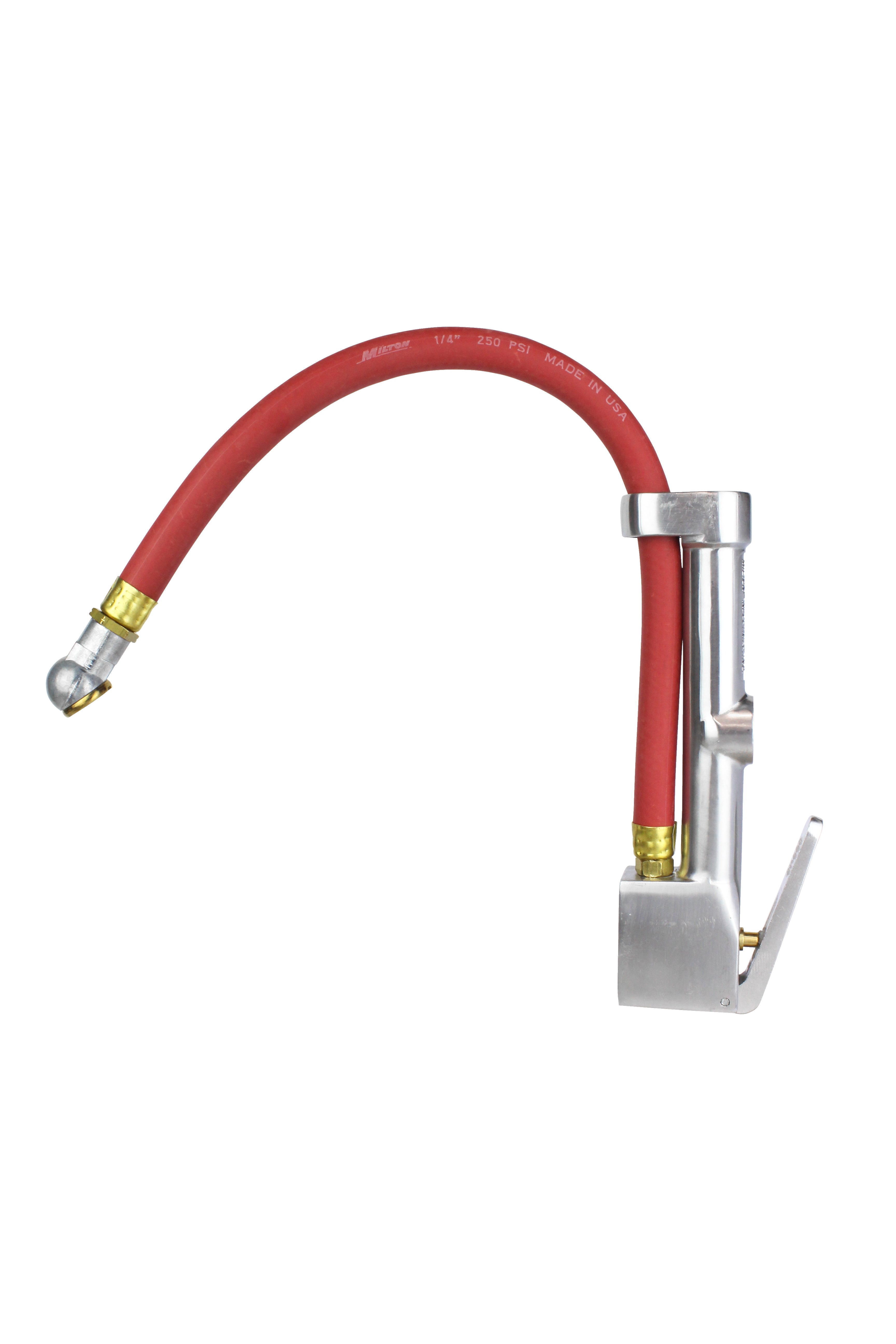 Service Station Tire Inflator and Air Pressure Gauge, Single Head Chuck, 1/4