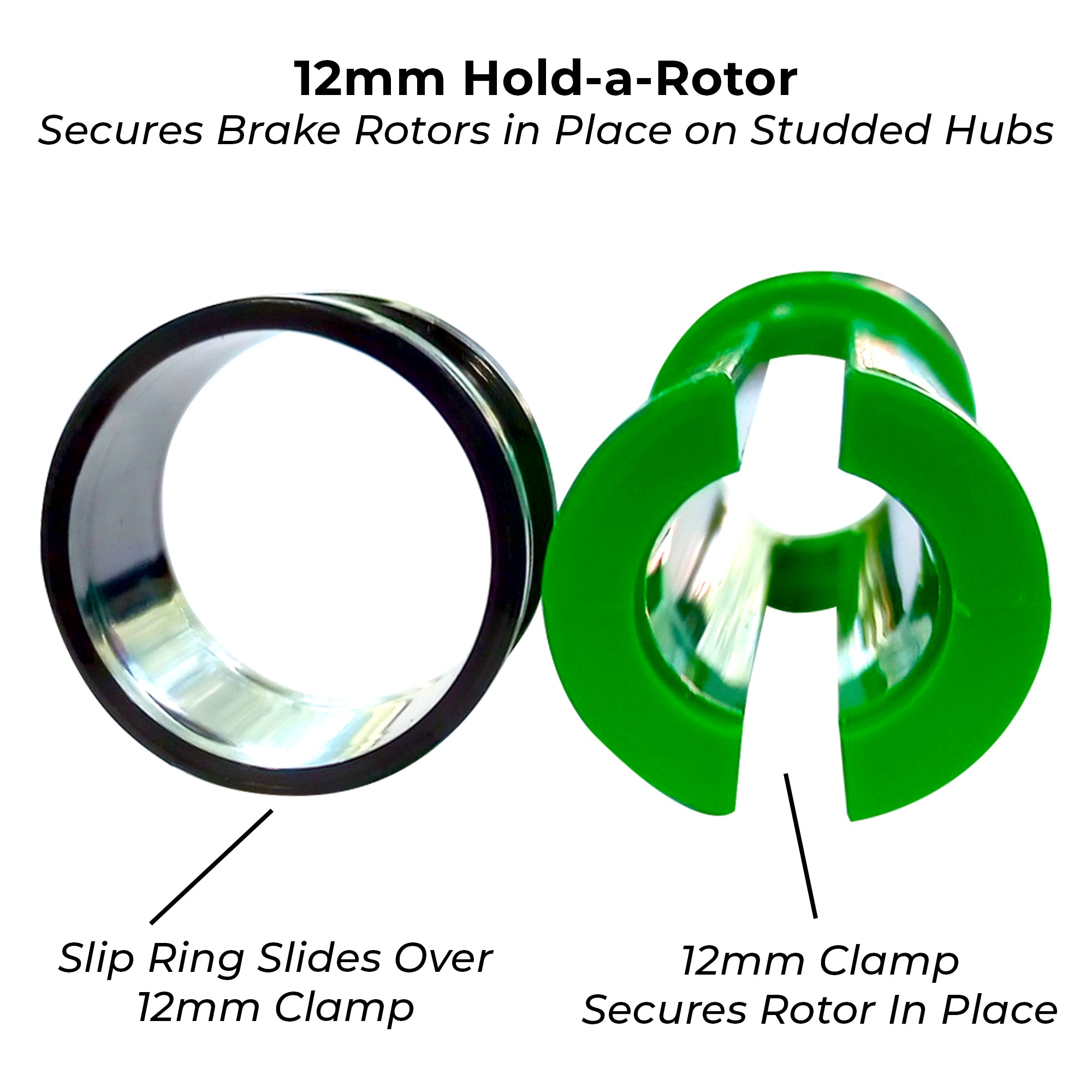 Hold-A-Rotor™ Brake Rotor Securing Tool for 12mm & 14mm Studded Hubs – Hands-Free Rotor Lock, Oil & Grease Resistant ABS