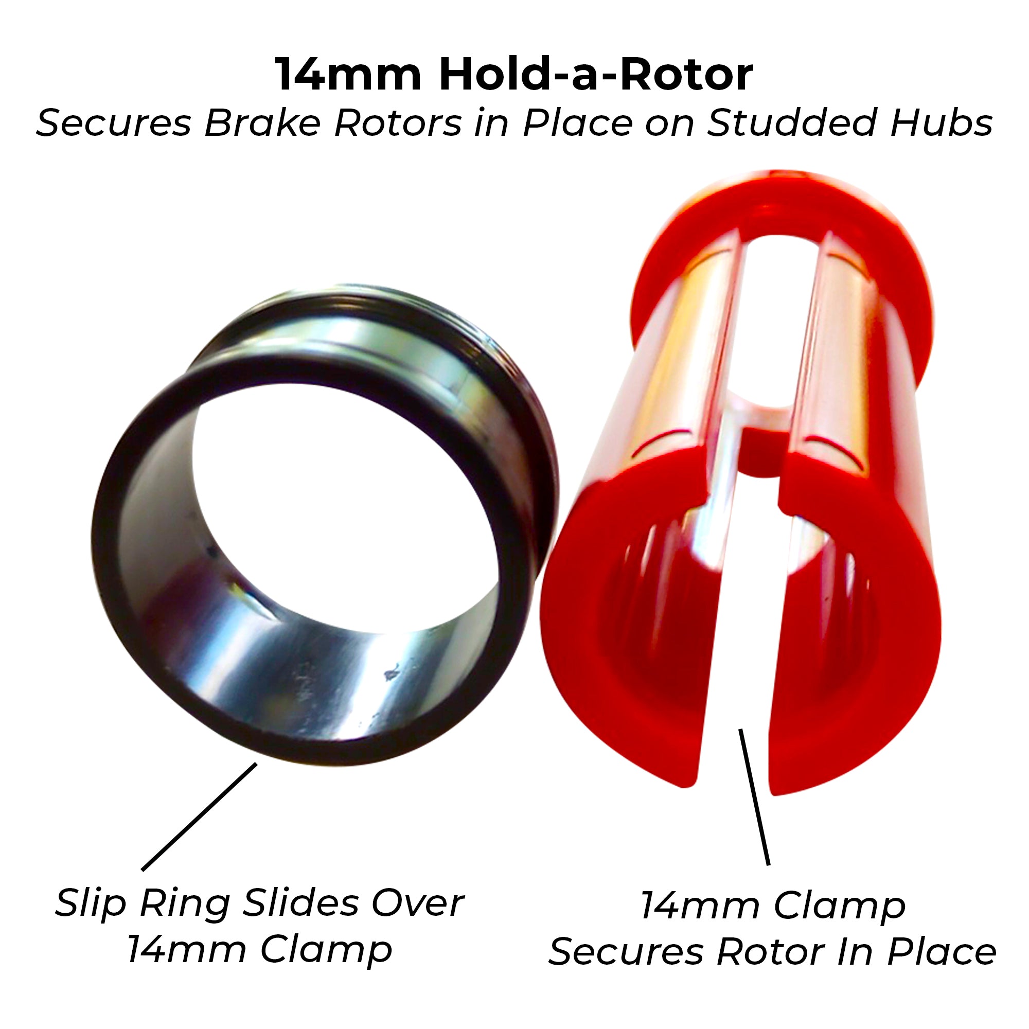 Hold-A-Rotor™ Brake Rotor Securing Tool for 12mm & 14mm Studded Hubs – Hands-Free Rotor Lock, Oil & Grease Resistant ABS