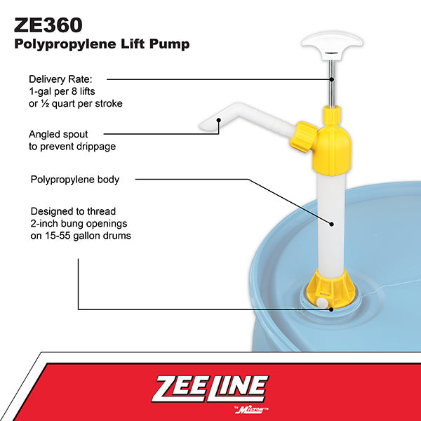 ZE360 - Polypropylene Lift Pump (1 Gallon Per 8 Lifts)