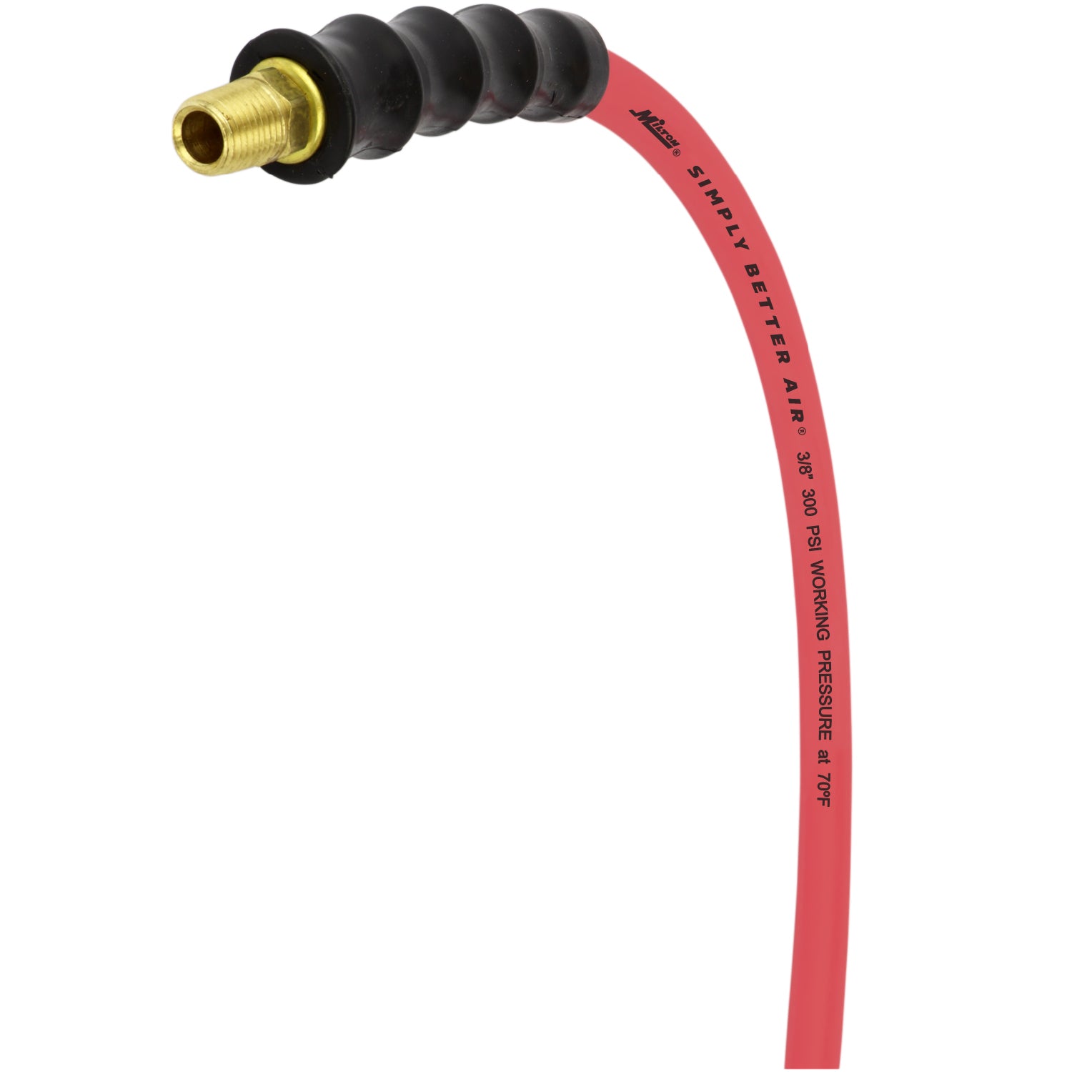 Wynnsky Air Compressor Accessories Hose Durable Rubber Material Oil Resistance Ozone Resistance Anti Uv 3 8 Inch X 50 Feet Bend Restrictors 1 4 Inch Male Npt Threads Size Air Tools Fittings