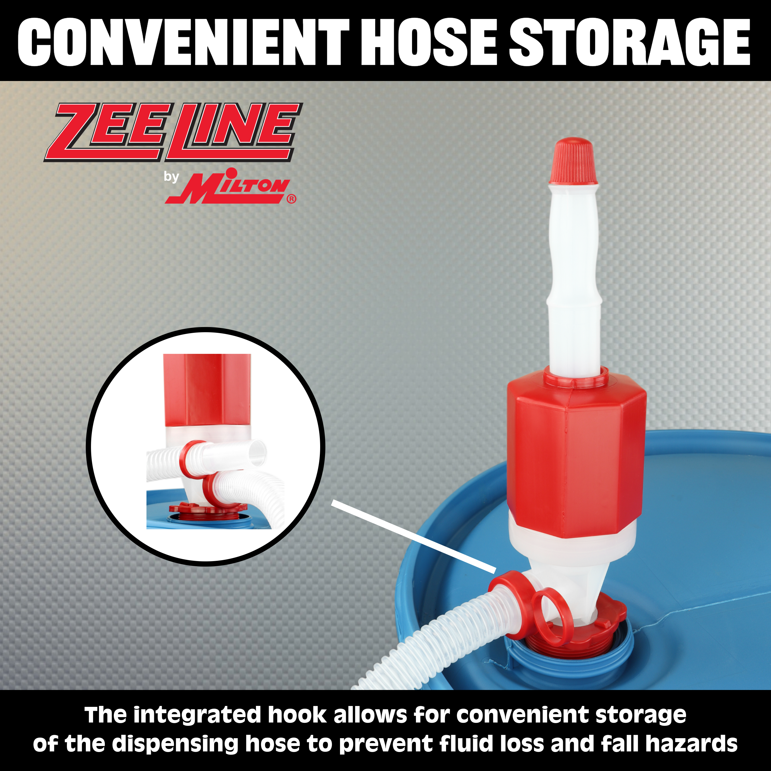 ZE369W - Polyethylene/Polypropylene Siphon Drum Pump with Hose (7 Gall ZE369W - Polyethylene/Polypropylene Siphon Drum Pump with Hose (7 Gall
