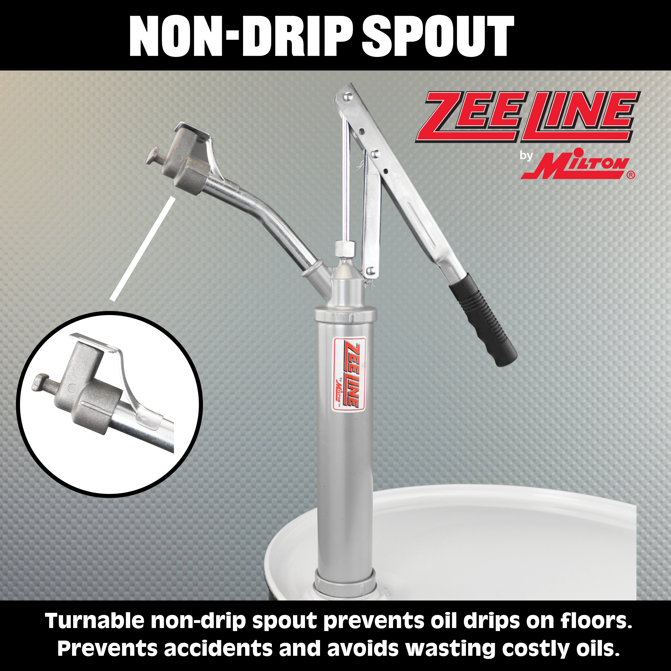 ZE382 - Hand Operated Lever Drum Pump with Non-Drip Spout (1 ZE382 - Hand Operated Lever Drum Pump with Non-Drip Spout (1