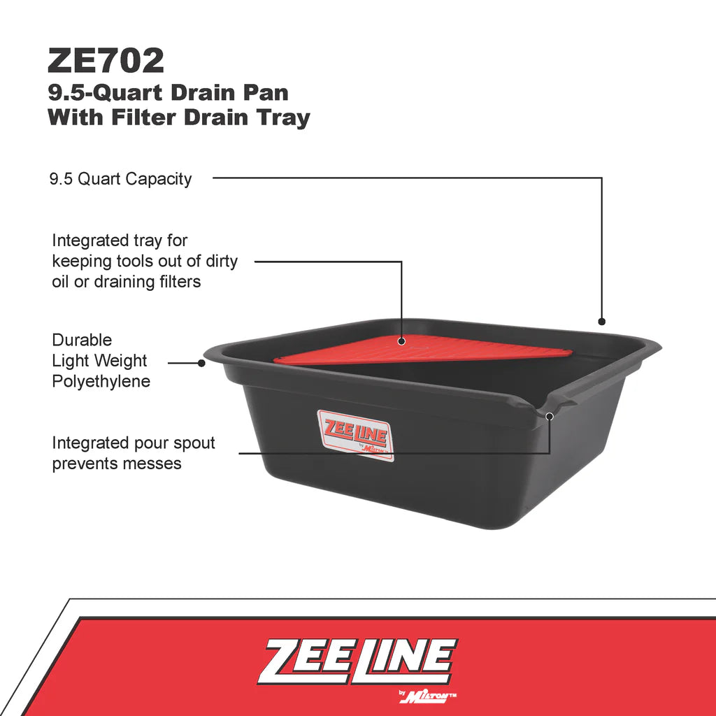 9.5-Quart Drain Pan With Filter Drain Tray