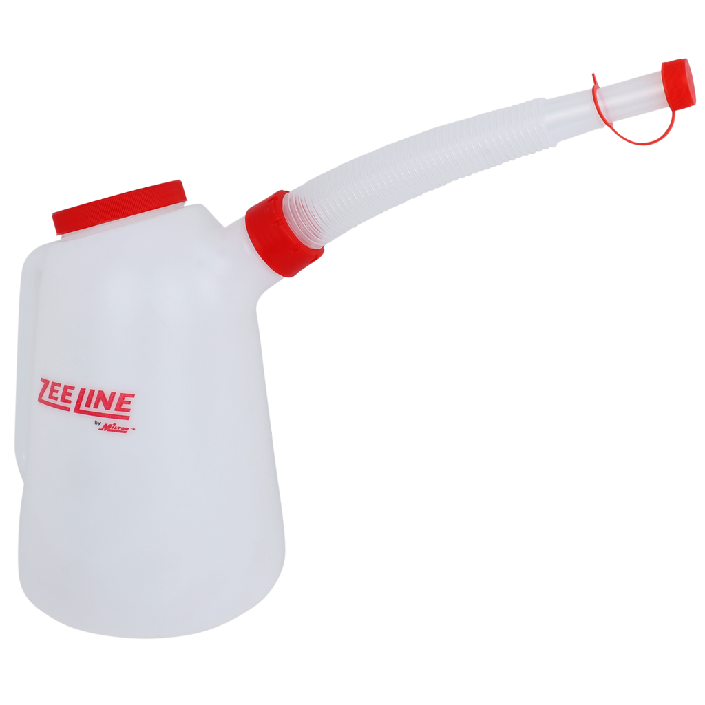 ZE757W - 5 Quart Polyethylene Oil Dispenser with Flexible Spout ZE757W - 5 Quart Polyethylene Oil Dispenser with Flexible Spout