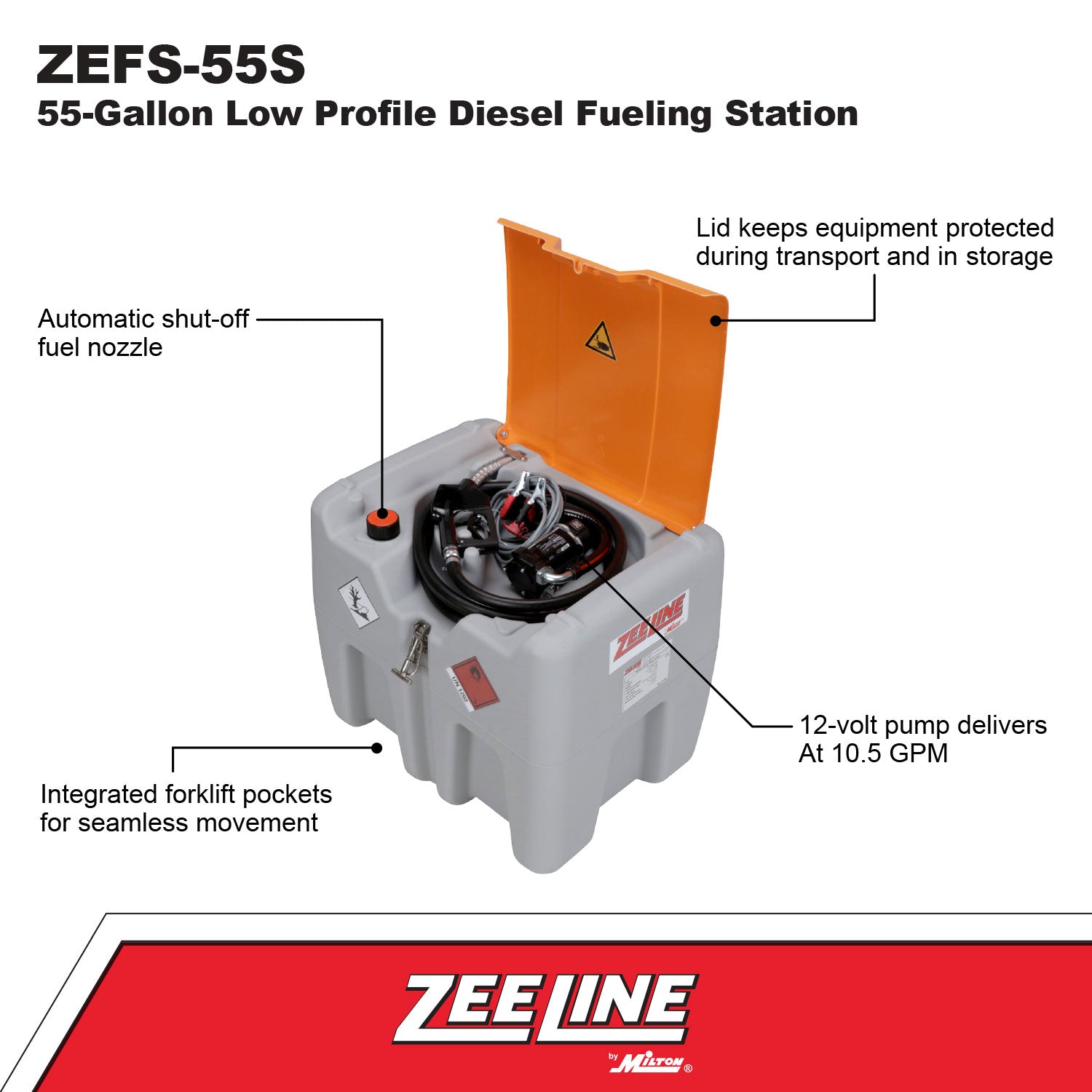 ZEFS-55S - 55-Gallon Portable Diesel Fueling Station