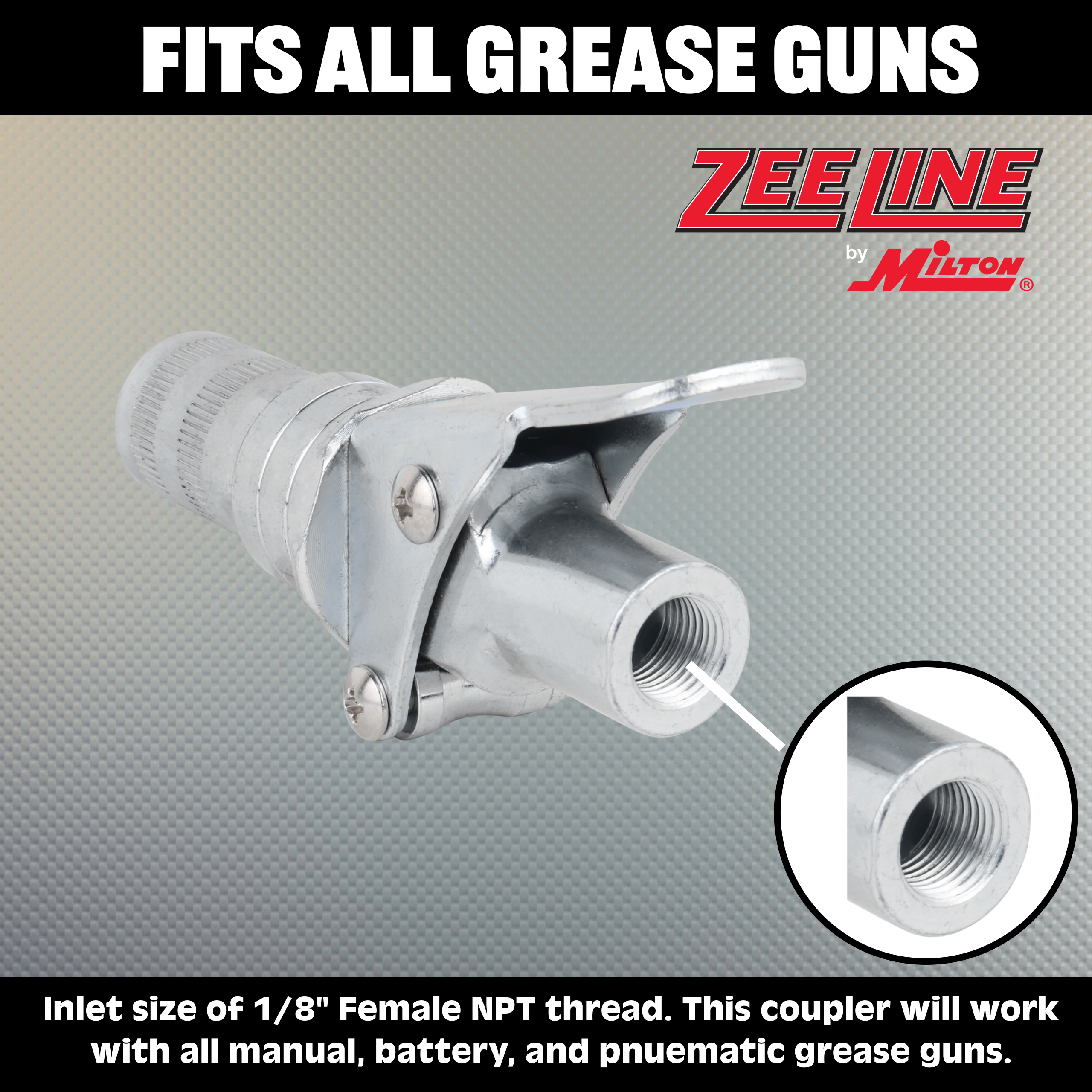 12,000 PSI Locking Grease Gun Coupler