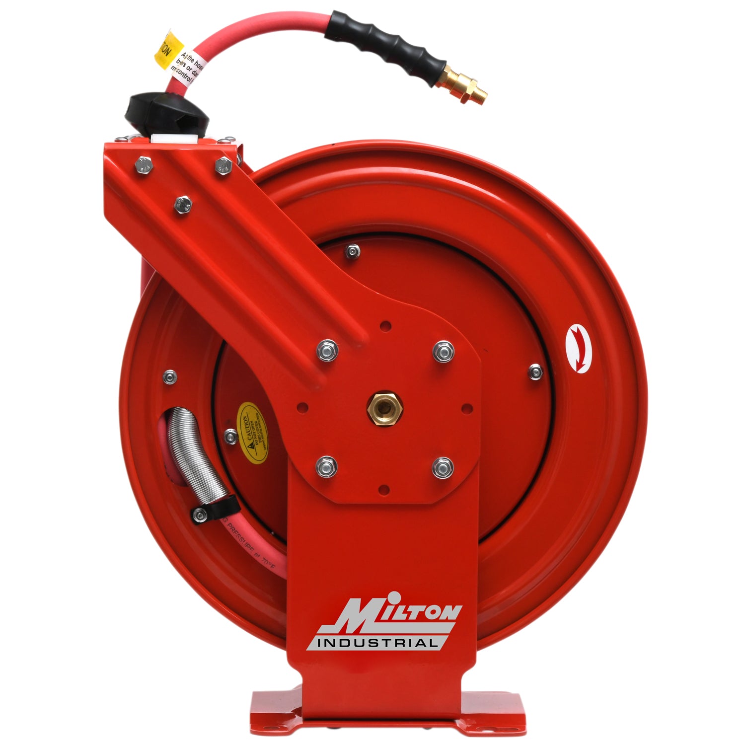 Industrial Auto-Retracting Hose Reel w/ EPDM Rubber Hose, 300 PSI