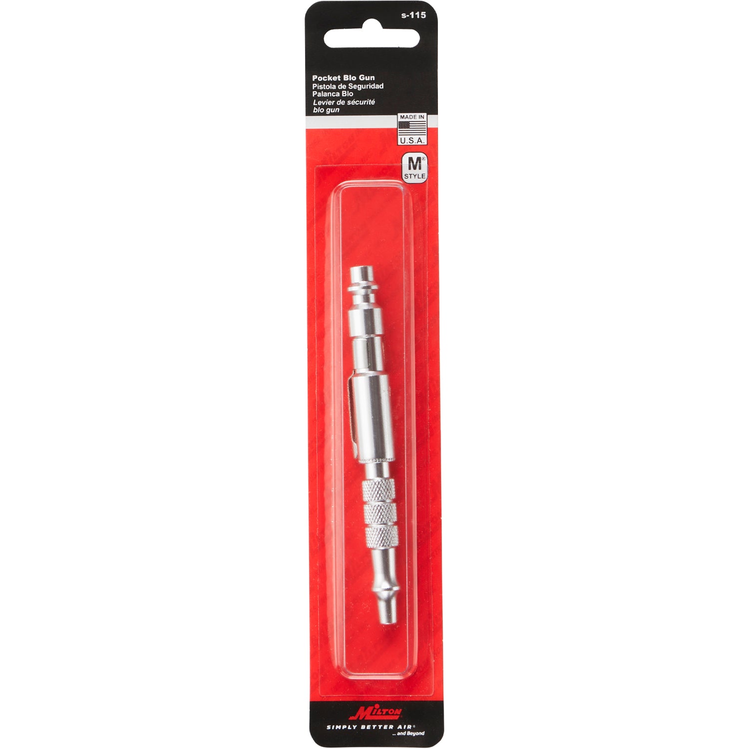 Adjustable M-STYLE® Pneumatic Pocket Blow Gun, Fits Most Couplers
