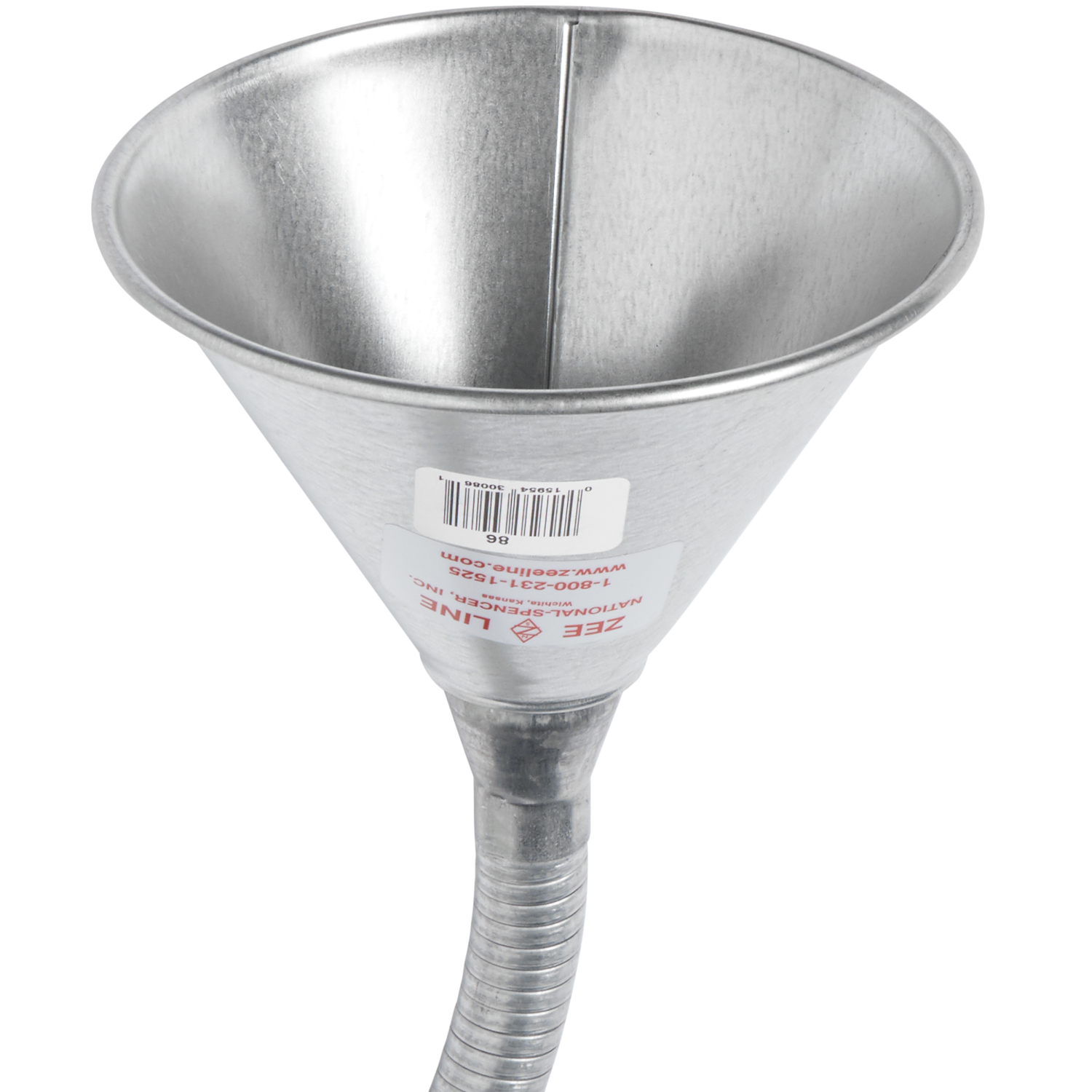 Screen Funnel ZE86W - Funnel with Screen & 14 inch Flexible Metal Spout