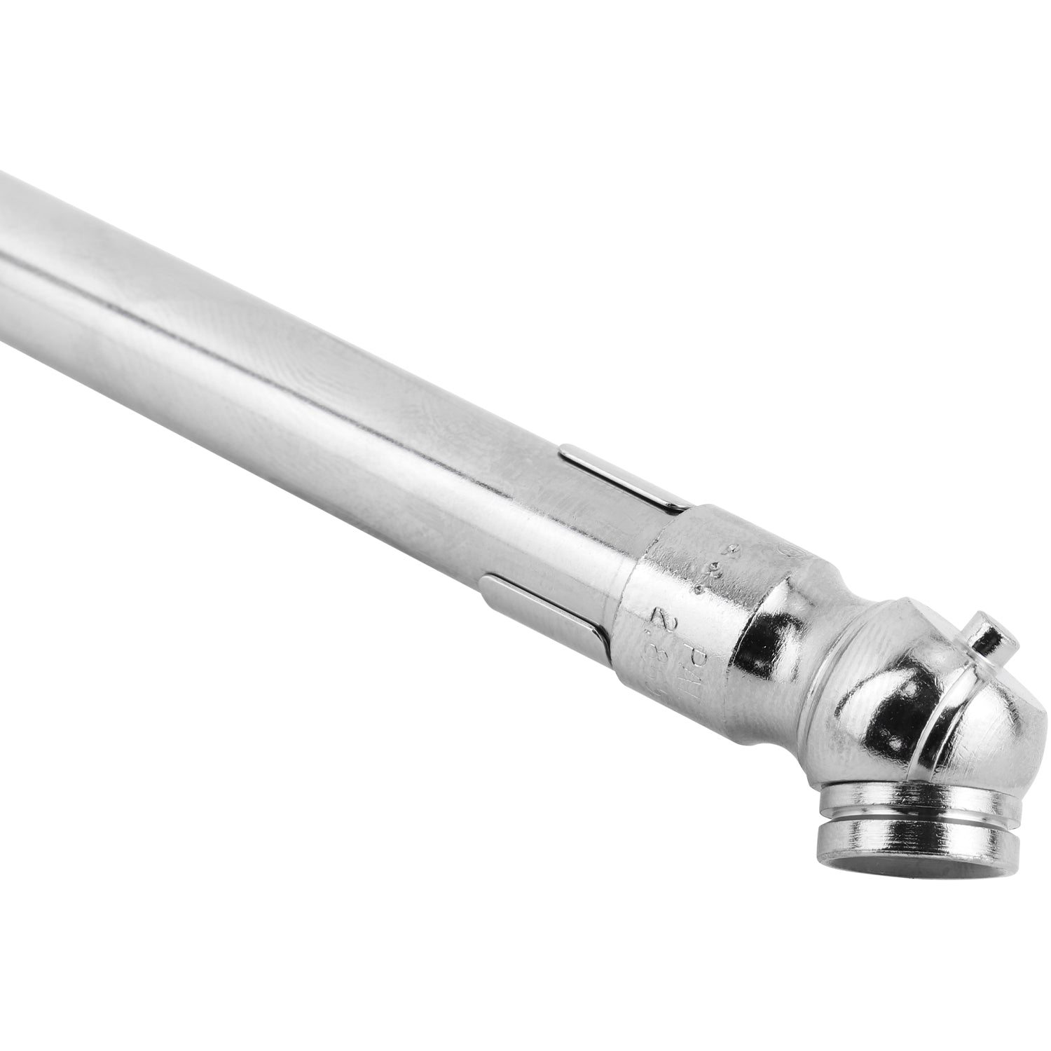 Classic Silver Air Tire Pressure Gauge - 5-50 PSI, Universal Fit, Unbranded