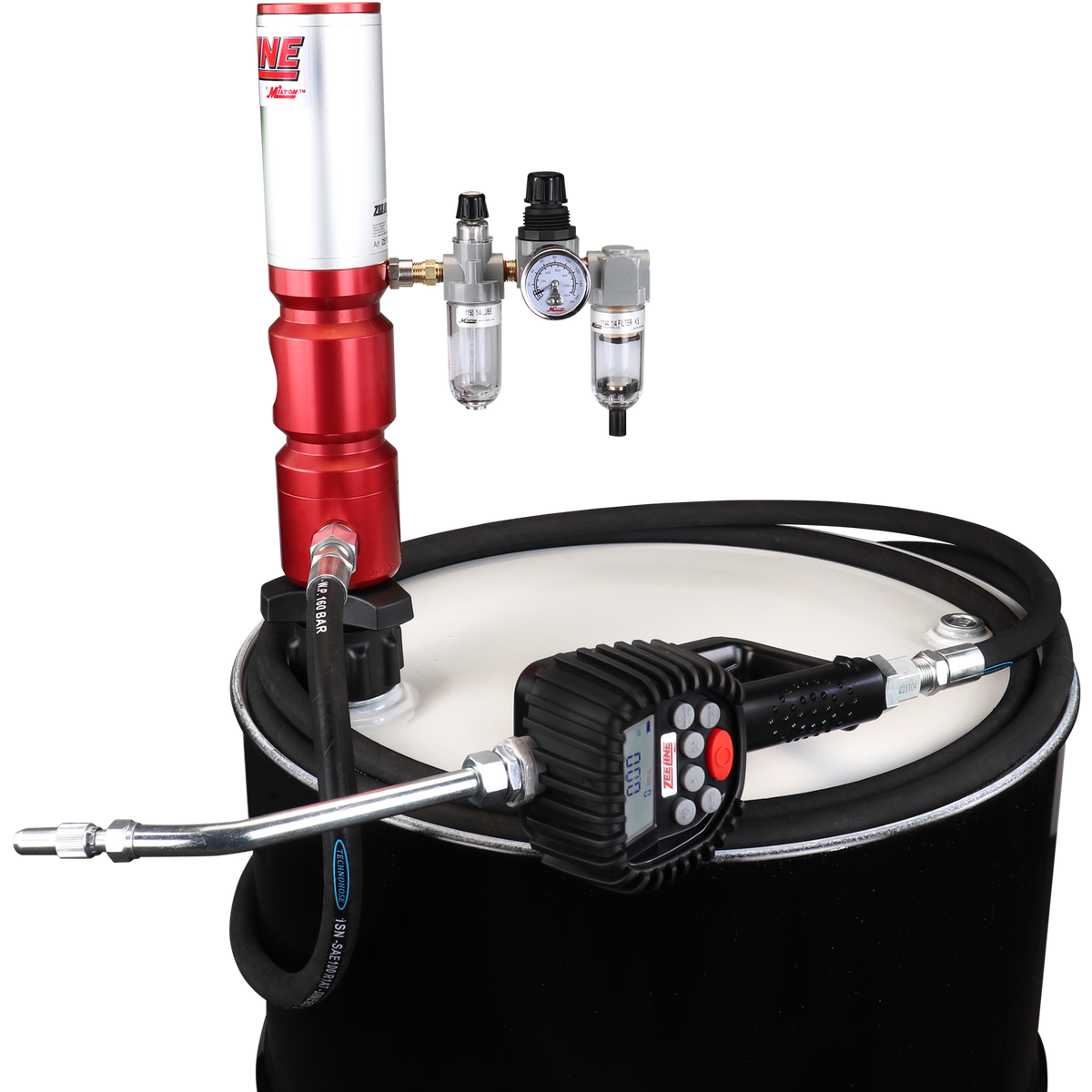 ZE1730PK-55-300 – 5:1 Premium Series Pump Kit 55-Gal w/hose & preset m