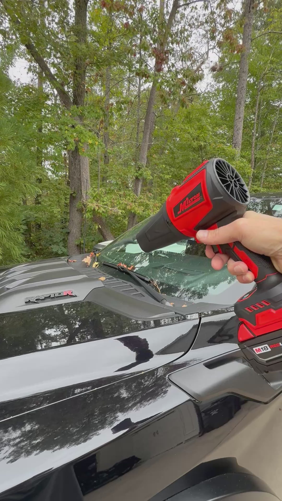 MILTON INDUSTRIES® High-Powered Cordless Blower & Vacuum – Handheld Jet Blower, 3-Speed Brushless Motor, 2300g Wind Force, Compatible with Milwaukee® M18 battery