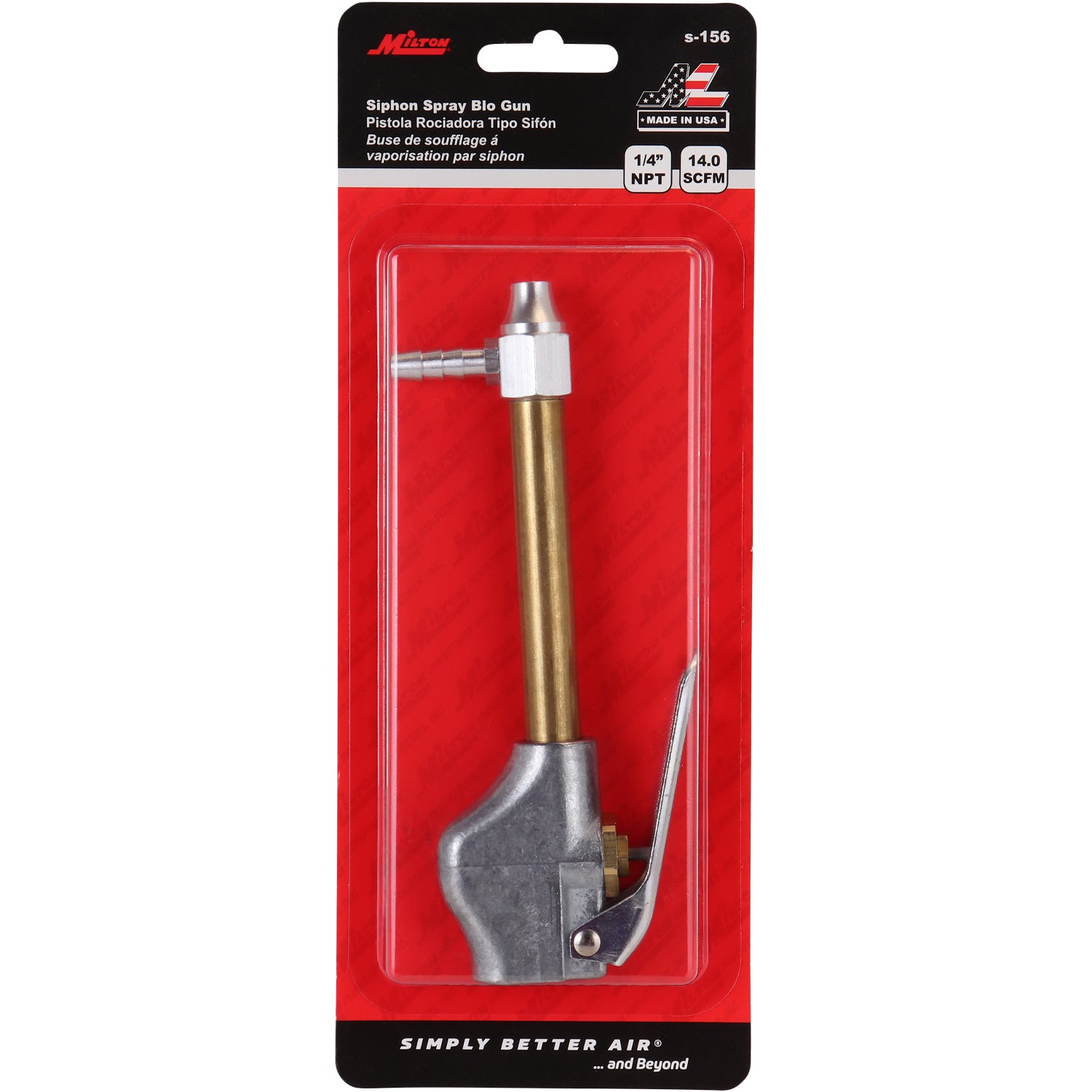 Siphon Spray-Cleaning Blow Gun, Made For Use with Liquids, 150 PSI