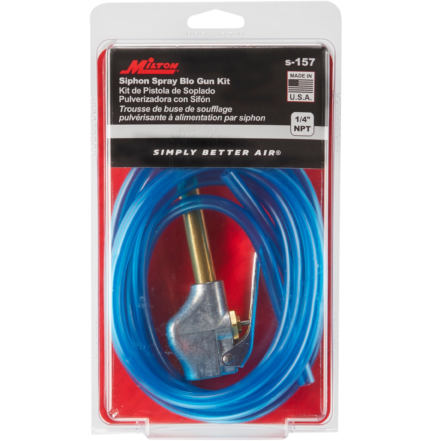 Siphon Blow Gun, Spray-Cleaning Gun & Hose Tubing Kit - For Use with Liquids - 150 PSI