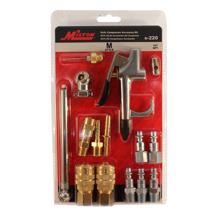 Air Compressor Accessory Starter Kit (16-Piece)