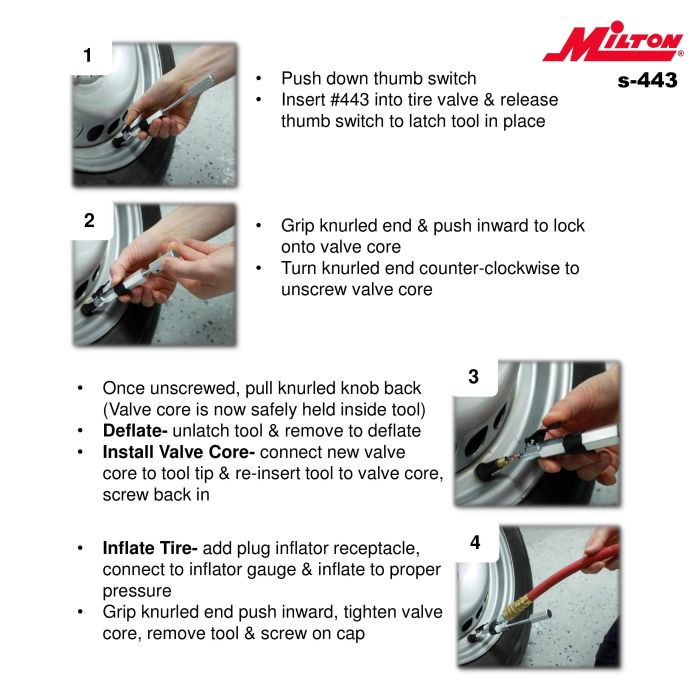 Tyre Extractor 3-in-1 Tire Valve Extractor and Inflator Tool (Remove, Inflate, Instal