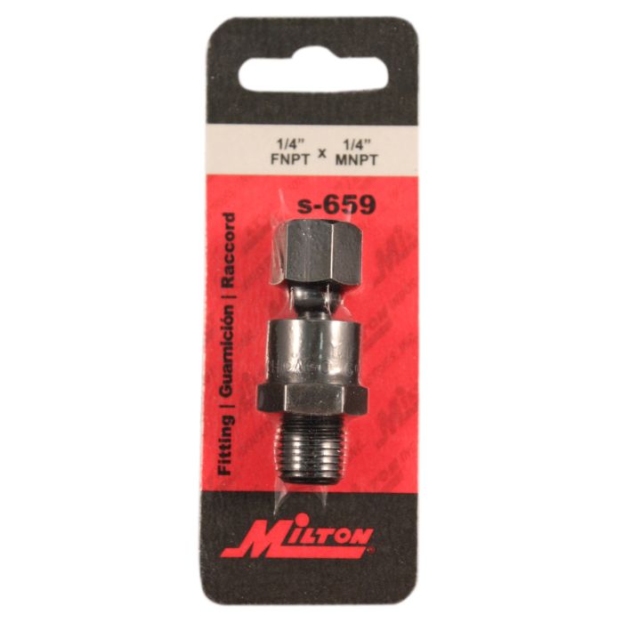 360° Swivel Air Hose Fittings - 1/4" NPT Connectors For Pneumatic Tools (2-Pack)