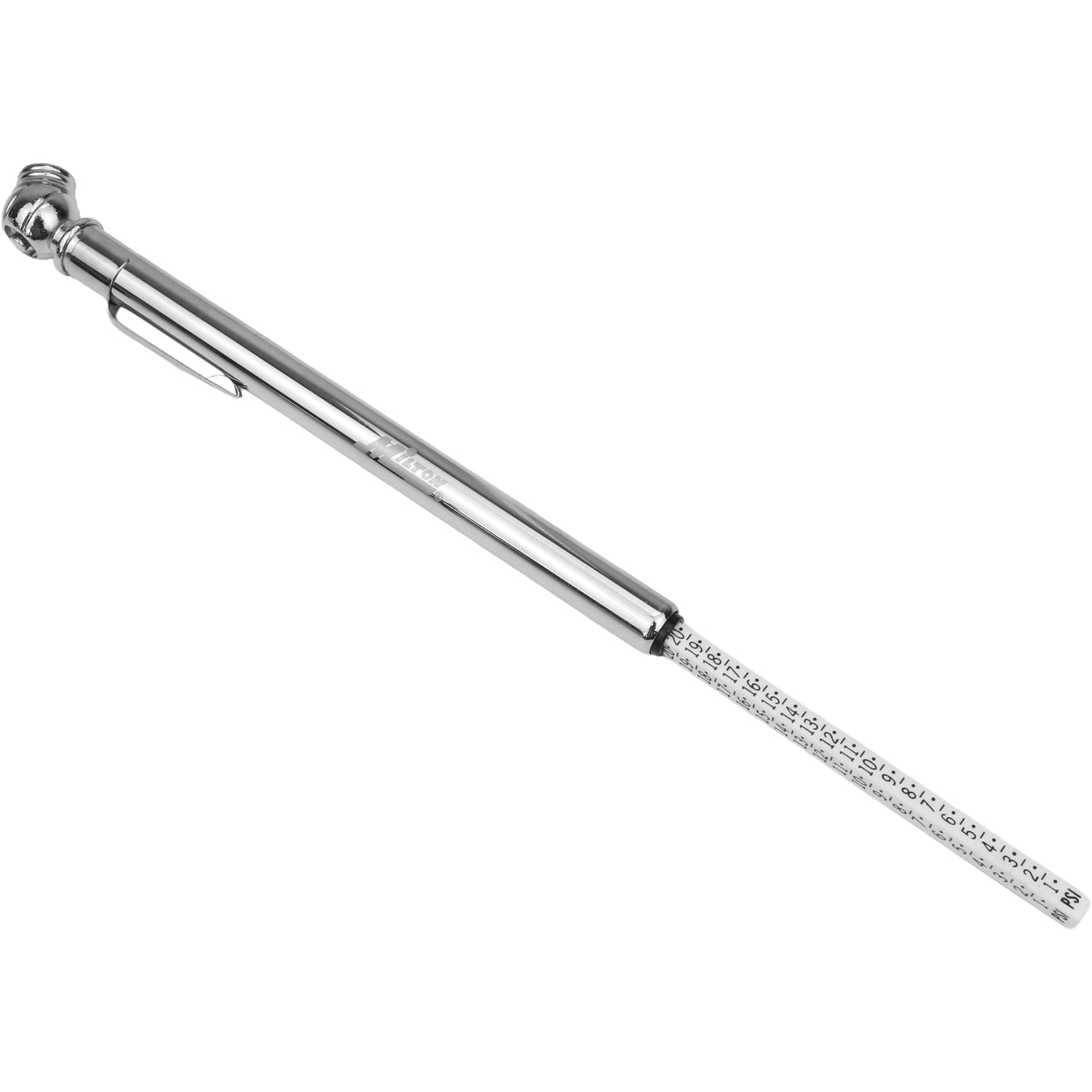 Tire Pressure Gauge, Single Ball Head Air Chuck, Stainless Steel Low-Pressure Pencil Tire Gauge, 2-20 PSI Trucks, RVs, and Cars