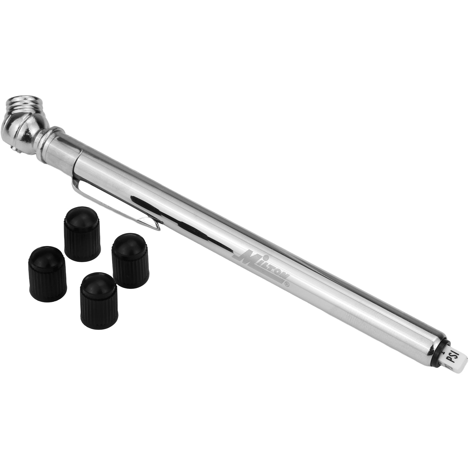 Tire Pressure Gauge, Single Ball Head Air Chuck, Stainless Steel Low-Pressure Pencil Tire Gauge, 2-20 PSI Trucks, RVs, and Cars