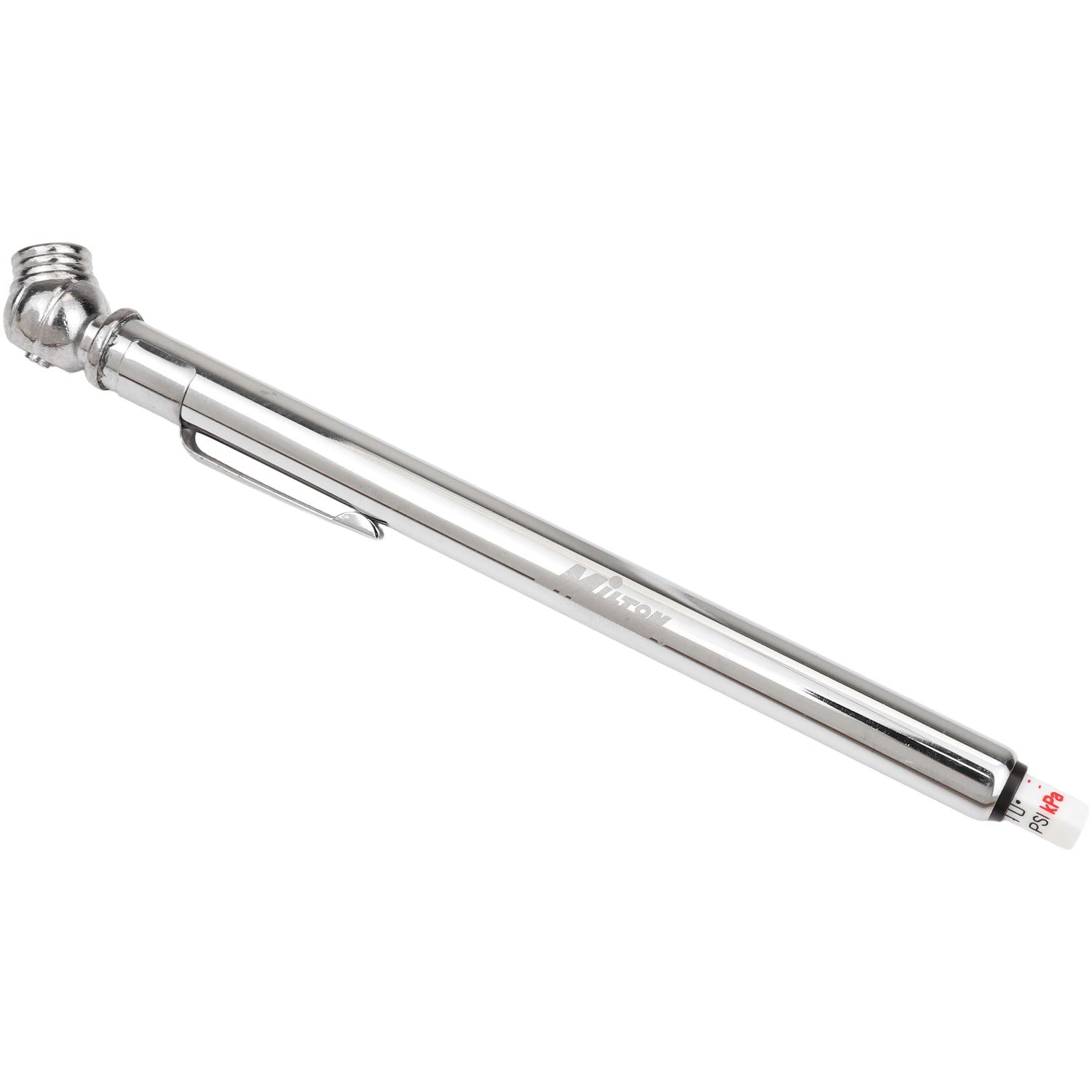 Tire Pressure Gauge with Tire Tread Gauge, Single Ball-Head Air Chuck, Stainless Steel Pencil Tire Gauge, 10-75 PSI