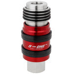 5 In ONE™ Universal Safety Exhaust Quick-Connect Industrial Coupler, 3/8