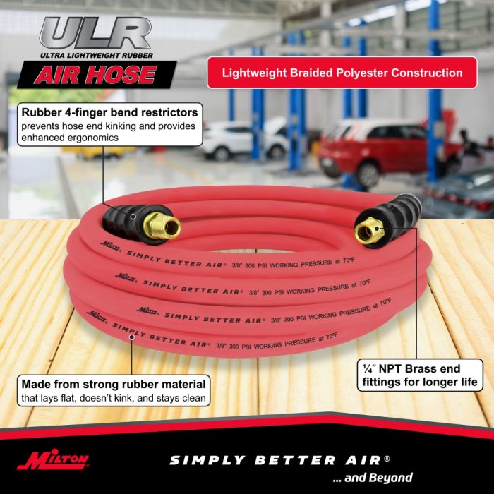 Stark 100 ft. x 3/8 in. Retractable All-Weather Rubber Air Hose