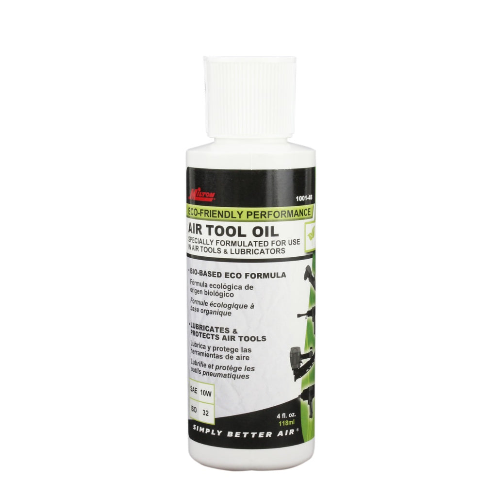 Eco-Friendly Bio-Based High-Performance Pneumatic Tool Oil, 4 oz. (SAE 10W, ISO 32)