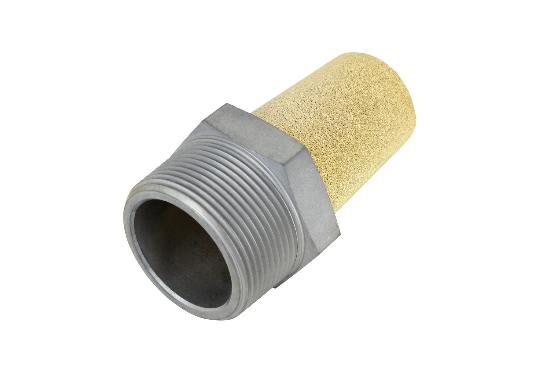 Pneumatic Exhaust Muffler, 1 1/2” MNPT 40 Micron Sintered Bronze Silencer/Diffuse air & Noise Reducer - Box of 25