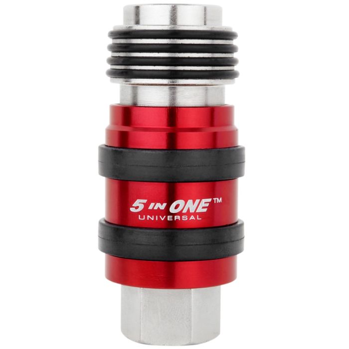 5 In ONE® Universal Safety Exhaust Quick-Connect Industrial Coupler, 1/4