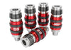 2-In-ONE Universal Safety Exhaust Industrial Coupler, 3/8" NPT x 3/8" Body Flow - PATENTED