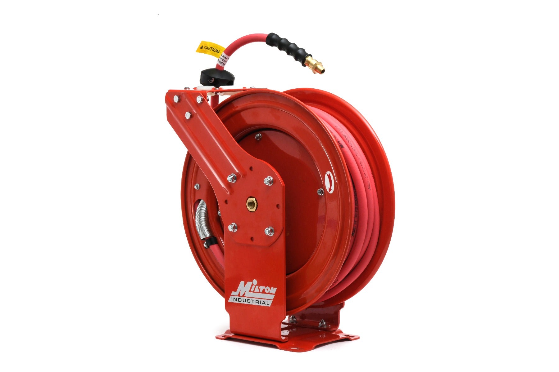 XtremepowerUS Industry Auto-Rewind Retractable Air Hose Reel Rubber Spring  Driven Auto Rewind 3/8 in x 100 ft, 300PSI 