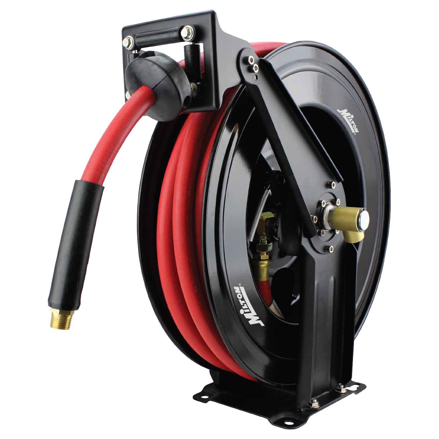 COXREELS C-L350-5016-A Spring Rewind Combo Reel Air Hose and Electric Cord:  50' of 3/8 I.D. Air Hose and 50' x 16 AWG Industrial Receptacle Extension  Cord