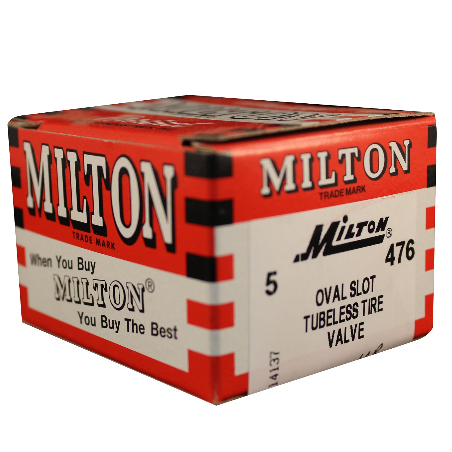 Milton Industries 476 Oval Slot Tubeless Tire Valve - Box of 5