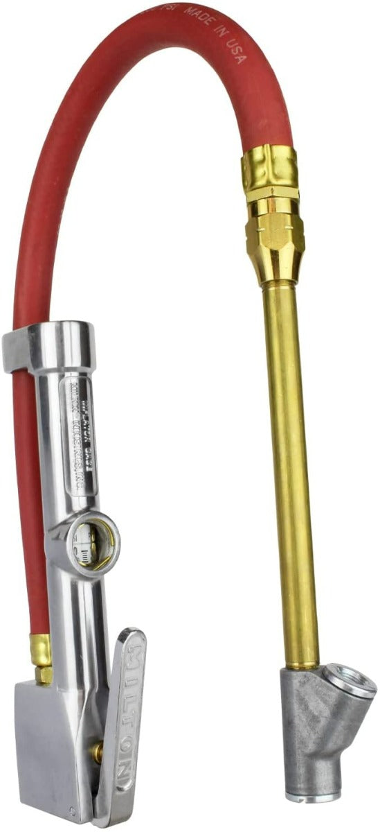 Straight Foot Chuck Tire Inflator Gauge - 15