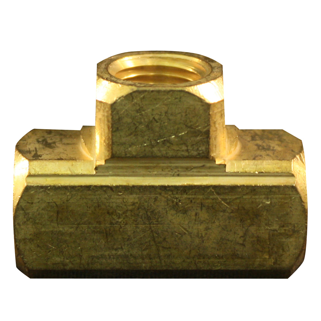 1/4" FNPT Brass Tee Hose Fitting (Box of 5)