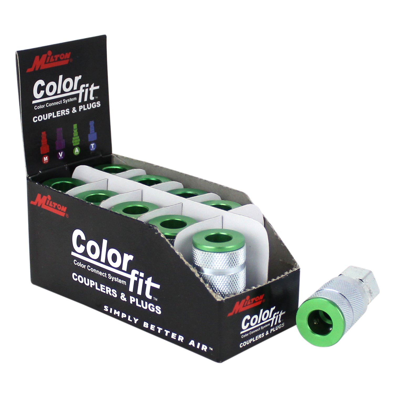 COLORFIT® Couplers (A-Style, Green) - 1/4