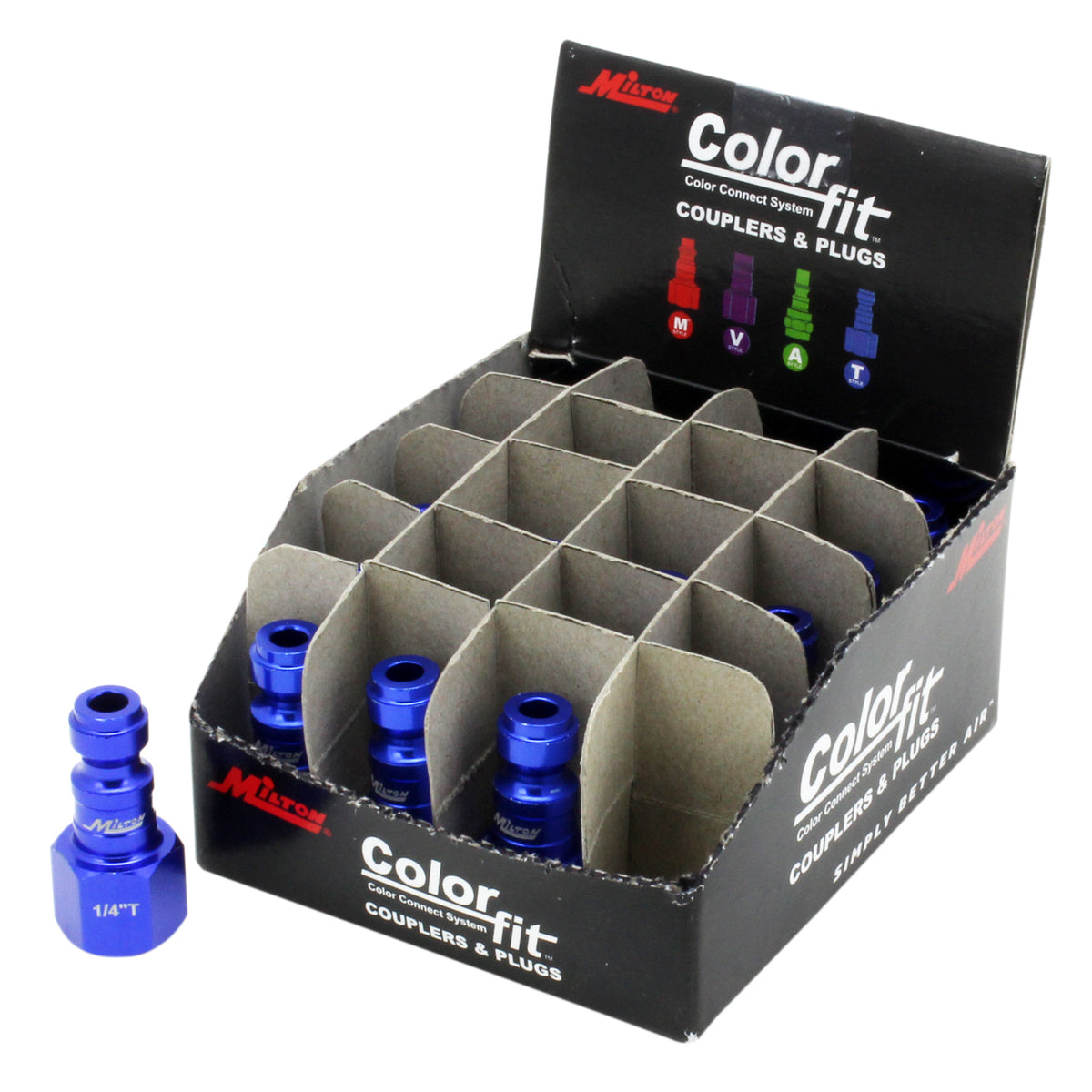 COLORFIT® Plugs (T-Style, Blue) - 1/4