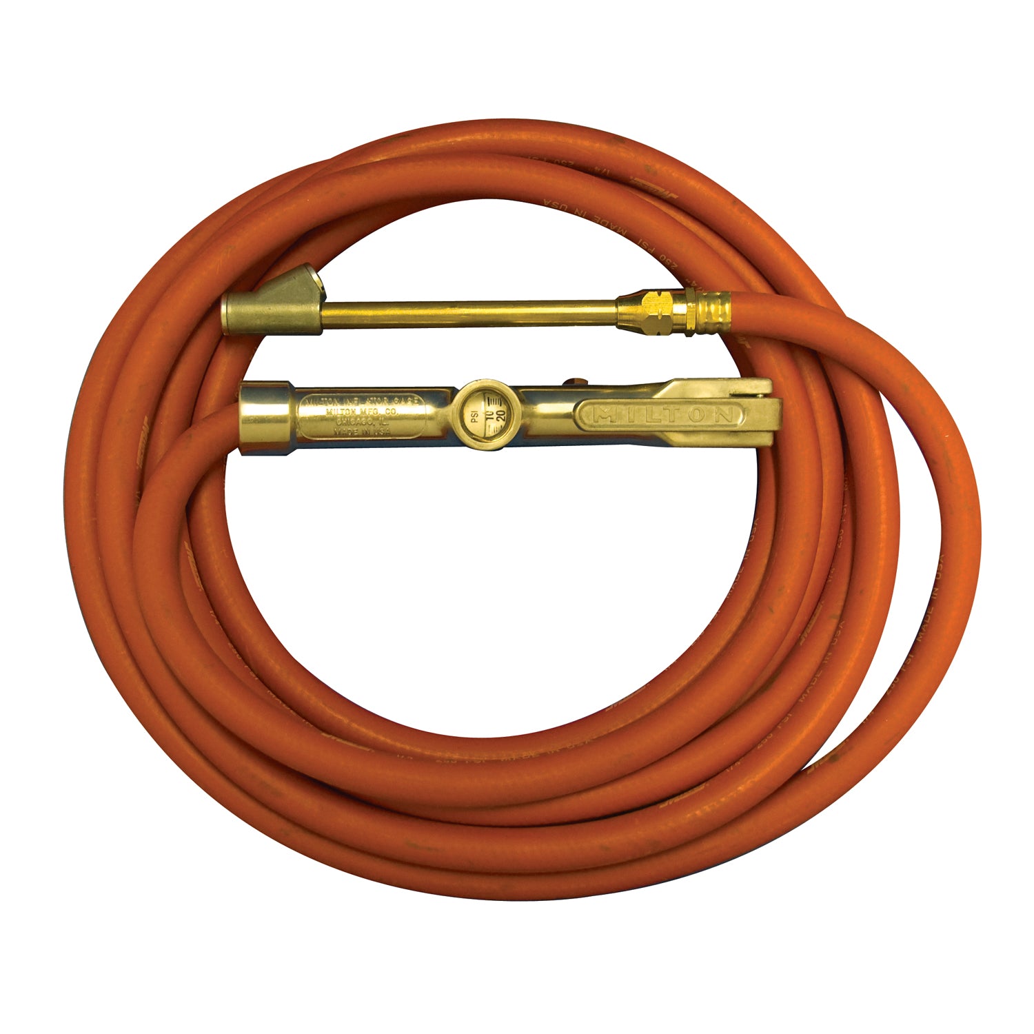 Side Inflators Heavy-Duty Dual Head Air Chuck Inflator Gauge with Swivel - 10-160 PSI ...