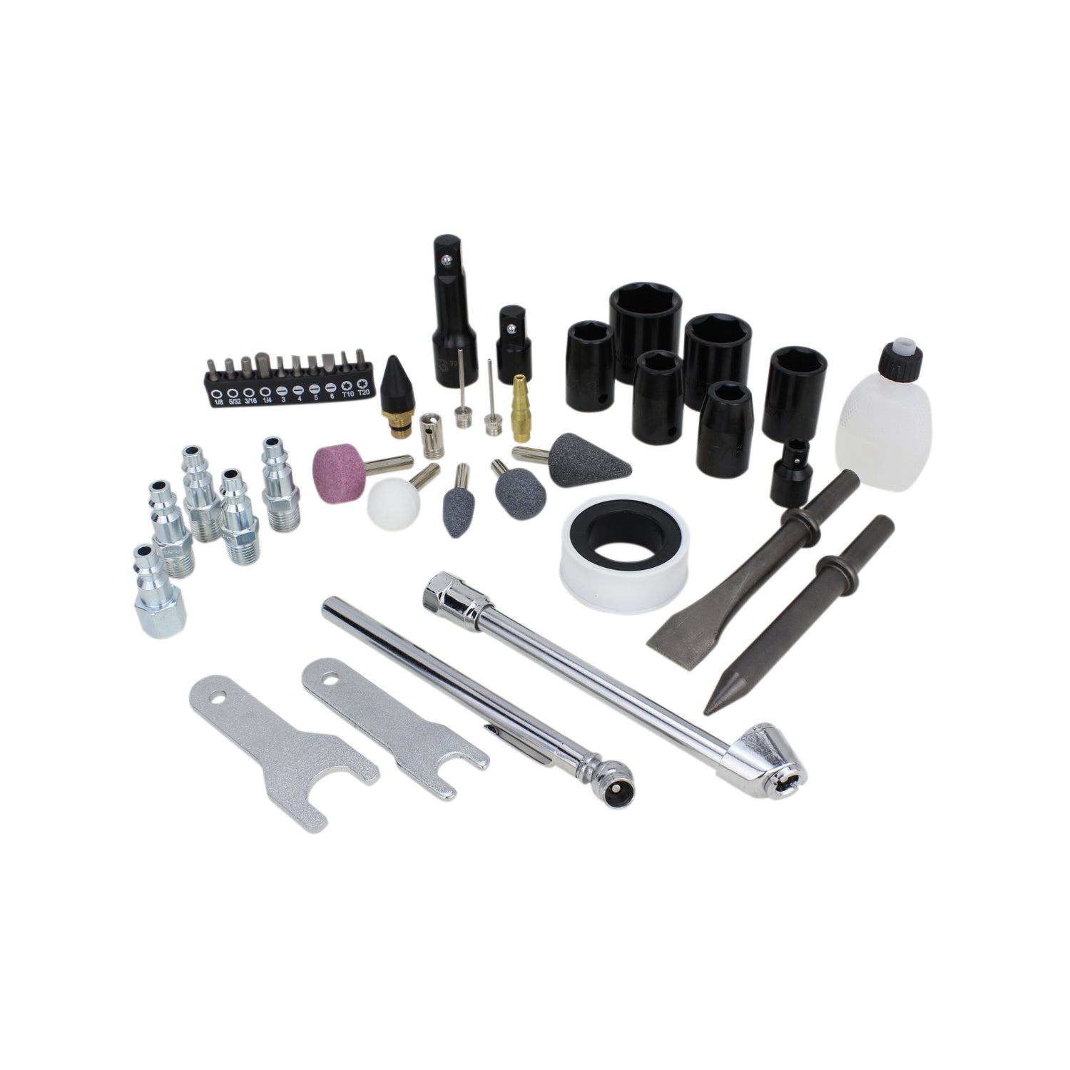EXELAIR® 50-Pc. COMPOSITE Professional High Torque Automotive Air Tools & Accessory Kit
