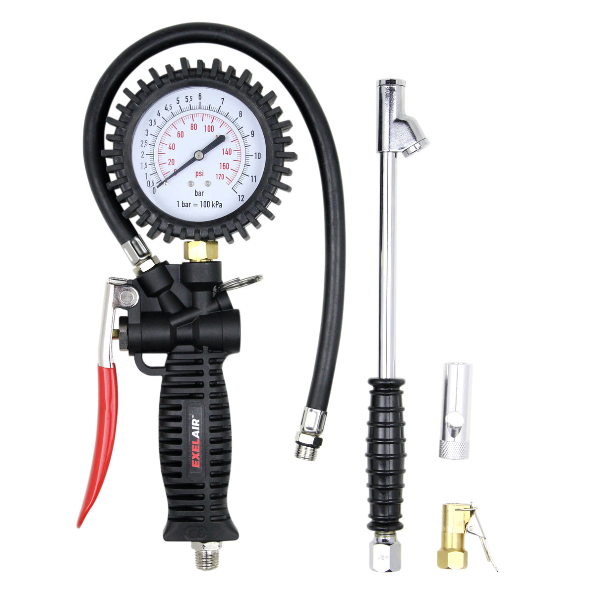 Milton Industries EXELAIR® 3-in-1 Pro Analog Pistol Grip Tire Inflator ...
