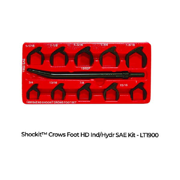 10-Piece ShockIT™ Crows Foot Industrial Hydraulic Fittings Socket