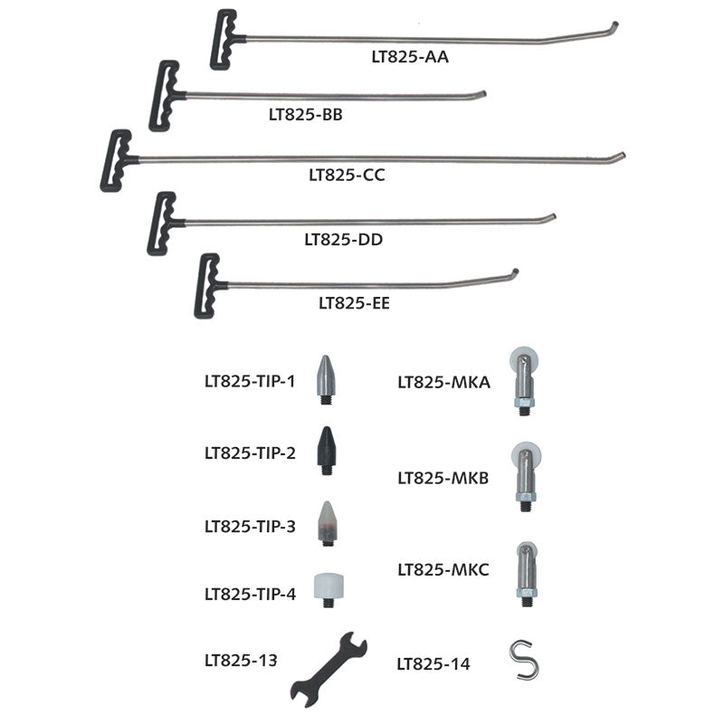 Roller Rod Paintless Dent Removal Kit