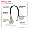 ACCU-GAGE® by Milton® Dial Tire Pressure Gauge with Swivel Angle Air Chuck and 11 in. Braided Hose - ANSI Certified for Motorcycle/Car/Truck Tires (0-60 PSI)