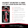 COLORFIT® S-148MC 1/4  NPT Lever Blow Gun Tool, Rubber Tip Nozzle, Red