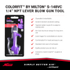 COLORFIT® S-148VC 1/4" NPT Lever Blow Gun Tool, Rubber Tip Nozzle, Purple