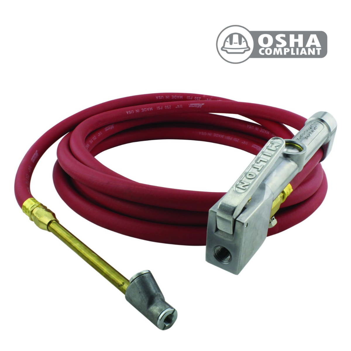 HeavyDuty Dual Head Air Chuck Inflator Gauge with Swivel 10160 PSI