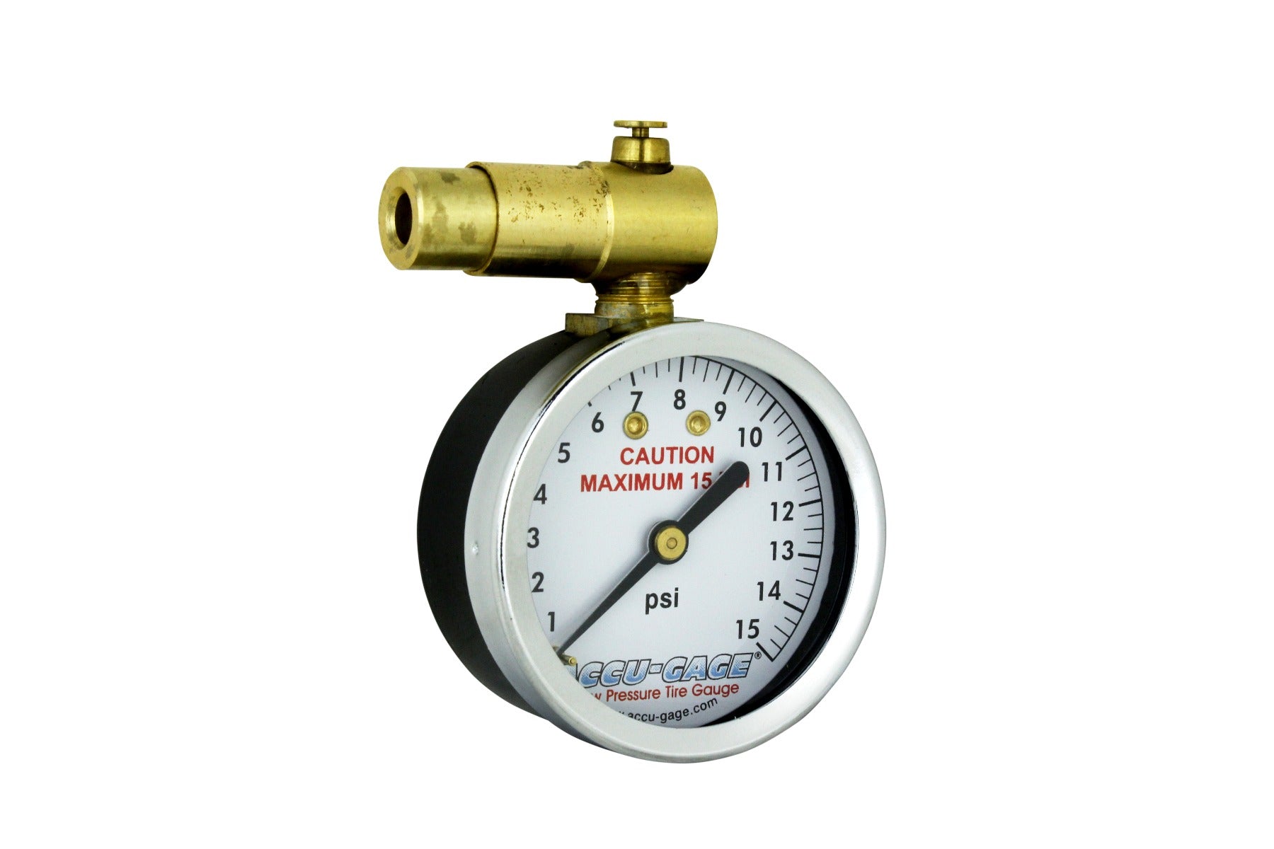 Meiser Accu-Gauge 0-30psi Presta Valve Dial Gauge For Fat Bike & Low Pressure Tires - PR30BXGAUGE
