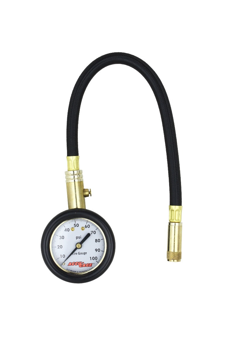ACCU-GAGE® by Milton® Dial Tire Pressure Gauge with Straight Air Chuck ...