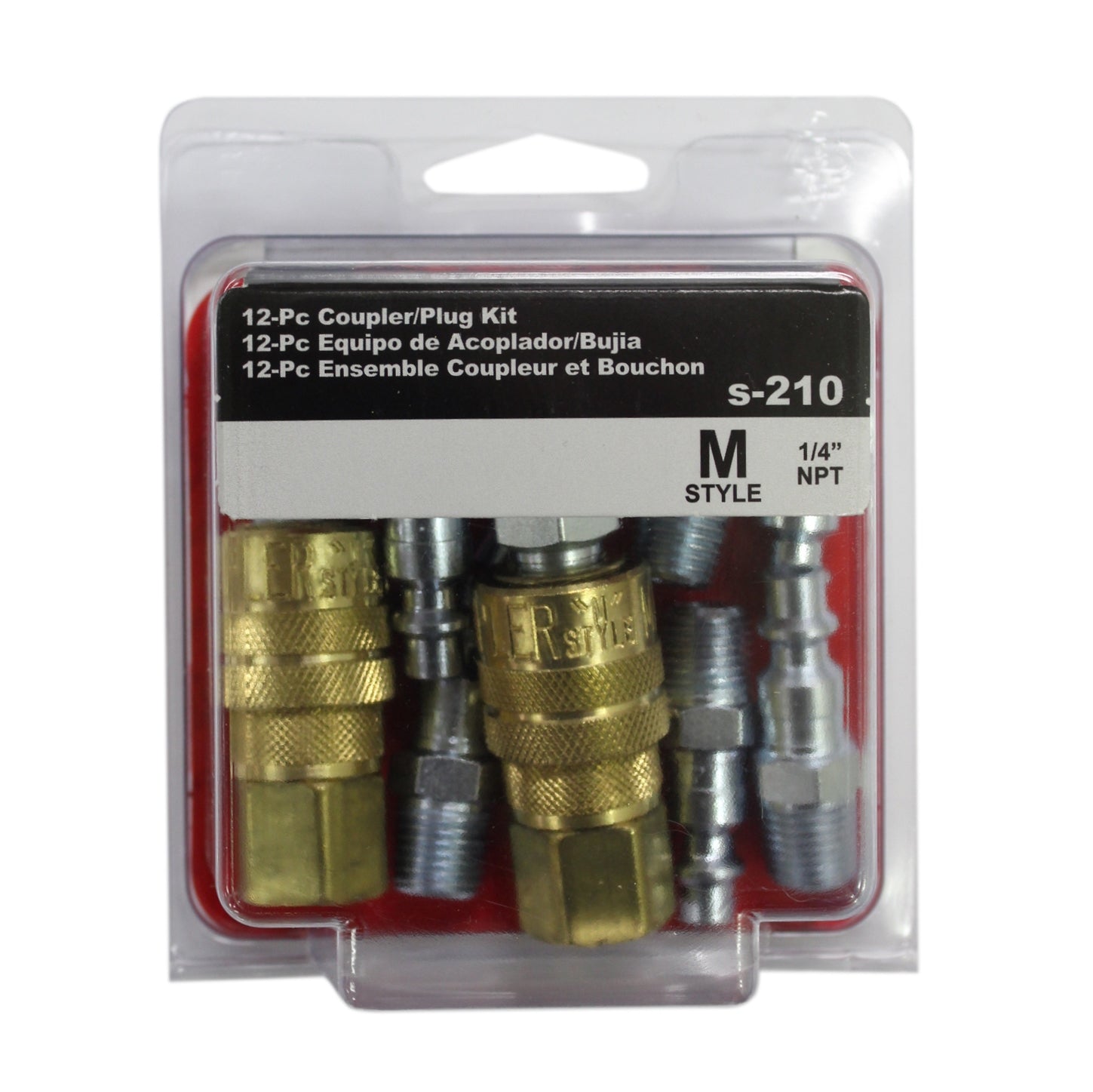 1/4" NPT MSTYLE® Air Coupler and Plug Kit (12Piece) — Milton